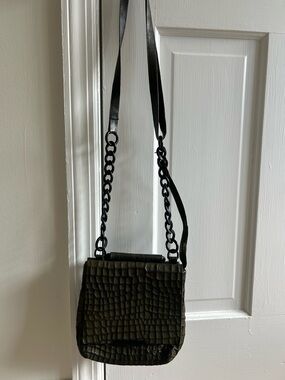Daniella Lehavi Olive Croco Embossed Crossbody Bag